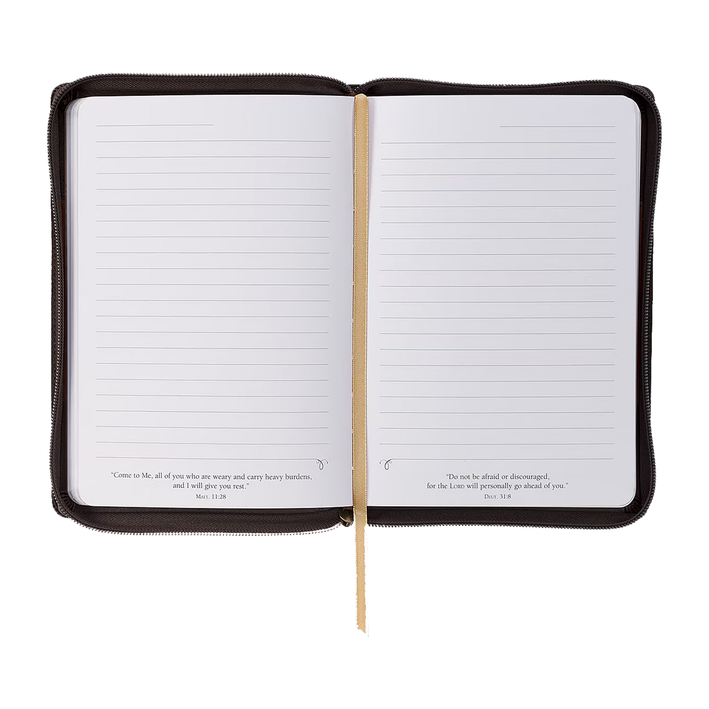 Man of God Honey-brown and Espresso Faux Leather Journal with Zipper Closure - 1 Timothy 6:11