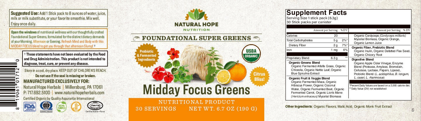Midday Focus Greens Sticks