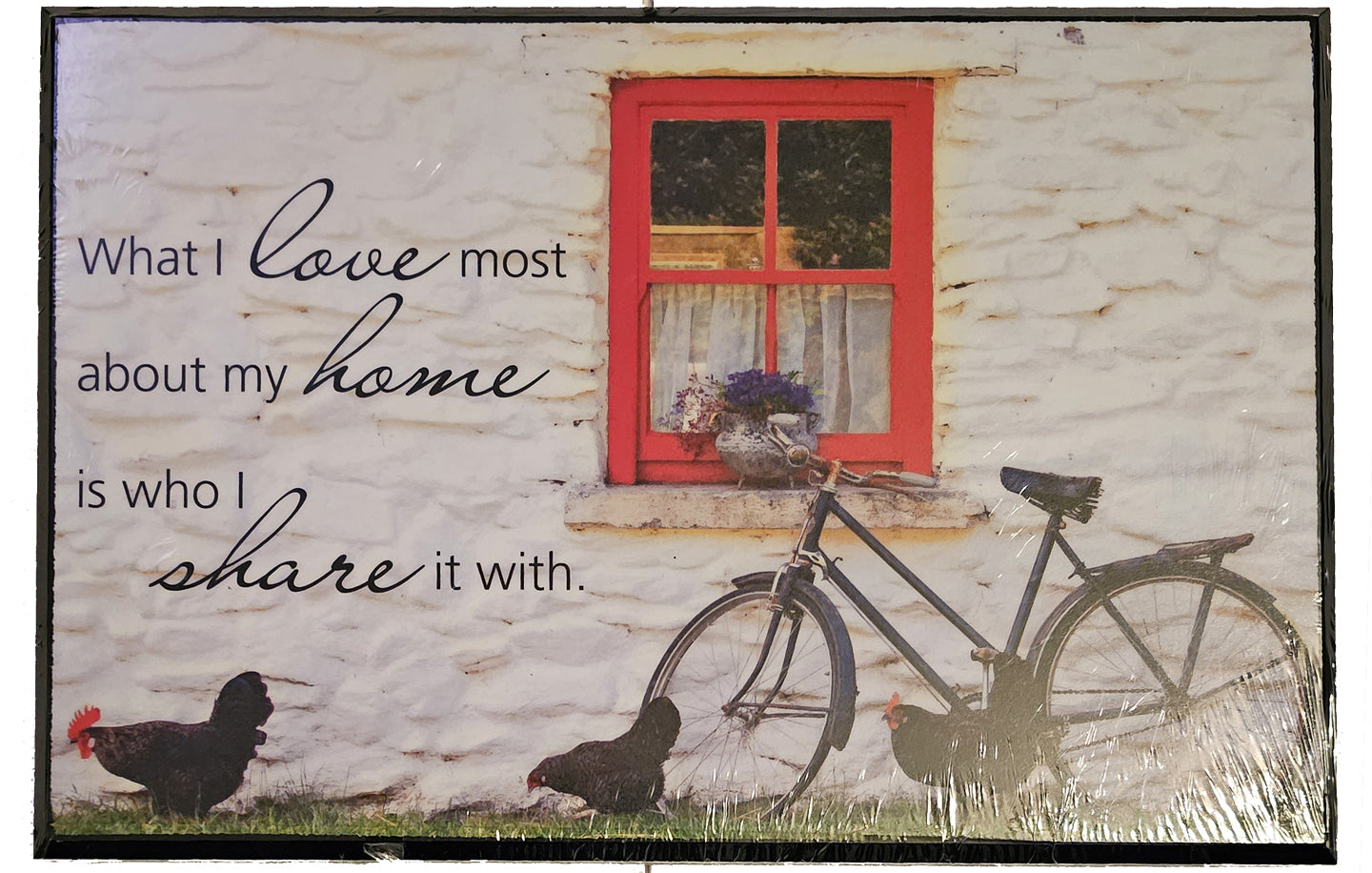 What I love most about my home - Wood Plaque