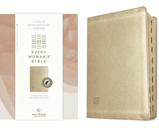 NLT Every Woman’s Bible, Filament Enabled (LeatherLike, Soft Gold, Indexed, Red Letter) - Tyndale House Publishers - NLT Bible