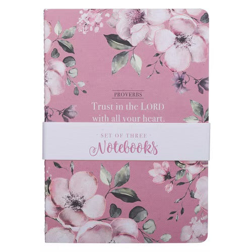Trust in the Lord Medium Notebook Set - Proverbs 3:5 by Christian Art Gifts - Notepad