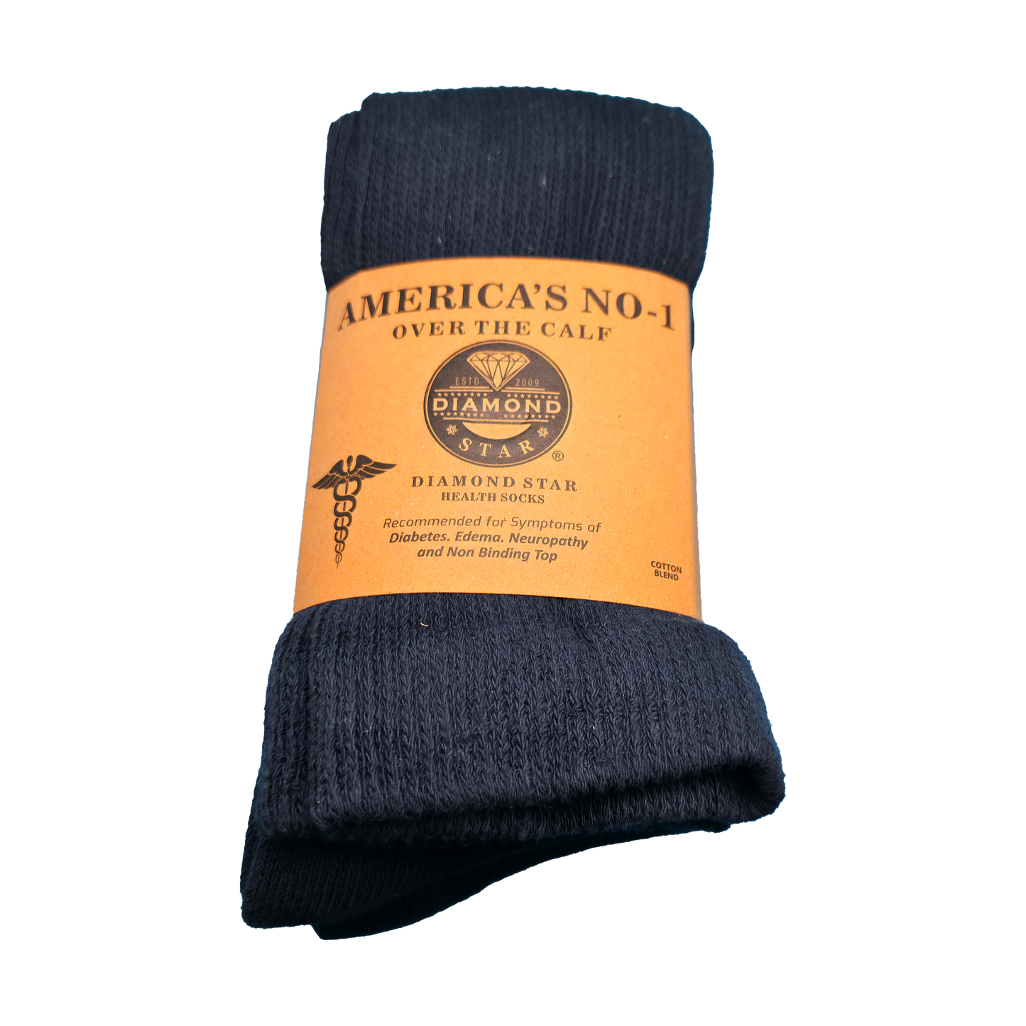 Over The Calf Diabetic Socks!  Sizes 10-13 - Blue 2 Pack (Blue)