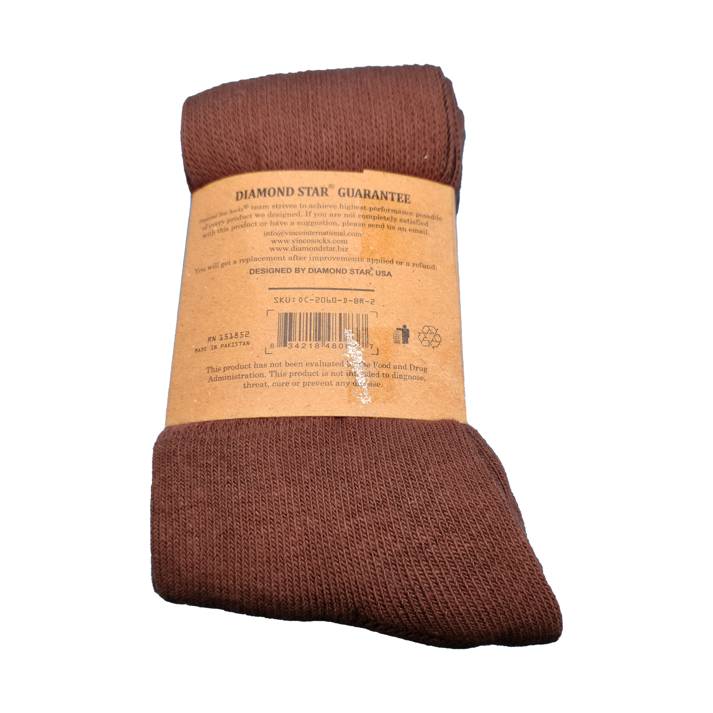 Over The Calf Diabetic Socks!  Sizes 10-13 - Brown 2 Pack (Brown)