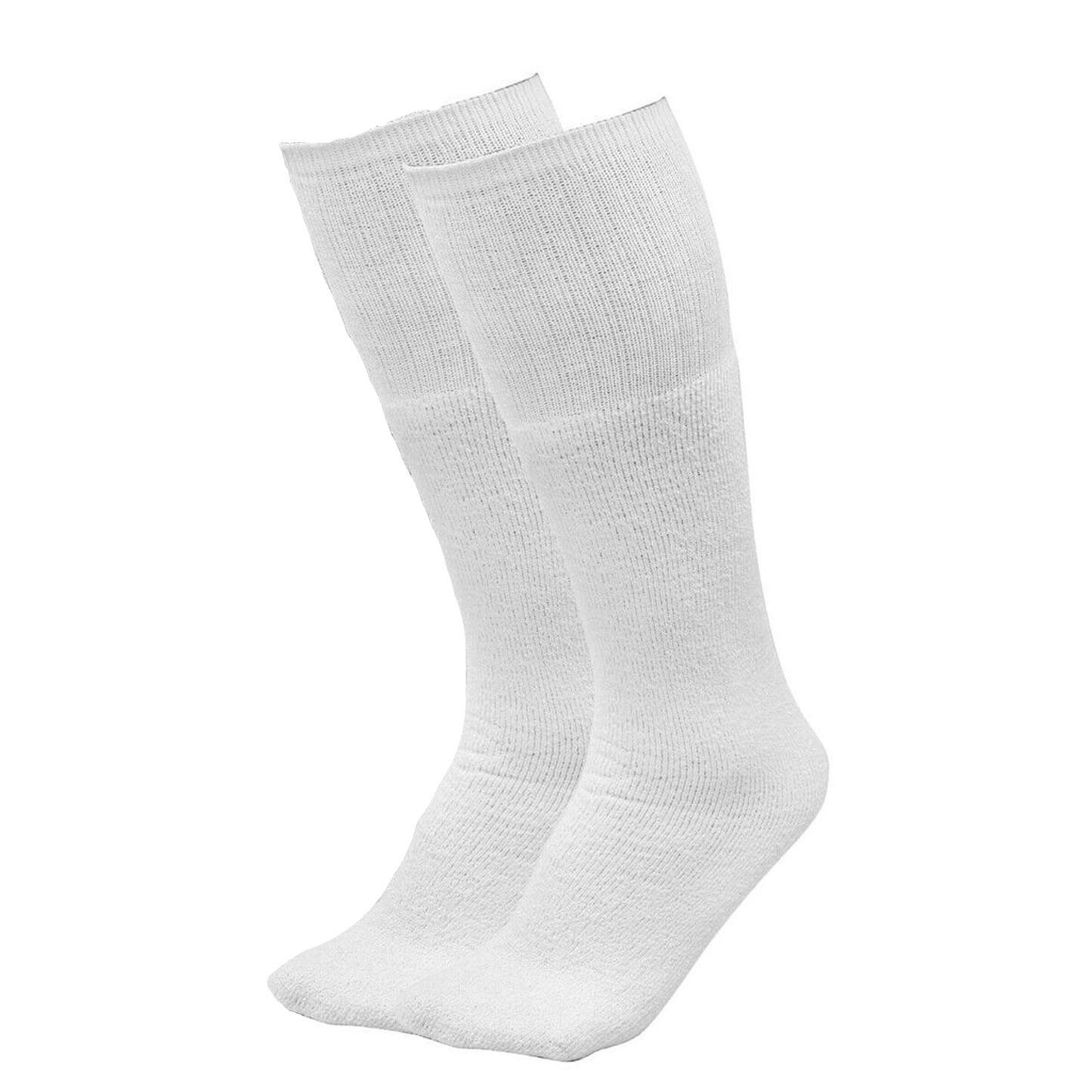 Over The Calf Diabetic Socks!  Sizes 10-13 - White 2 Pack (White)