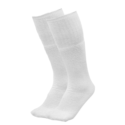 Over The Calf Diabetic Socks!  Sizes 10-13 - White 2 Pack (White)
