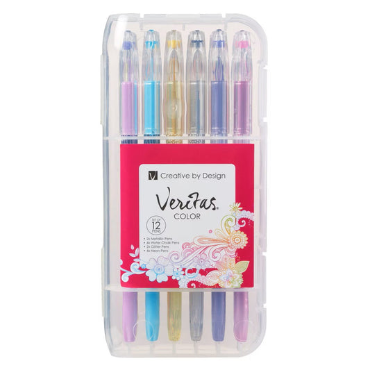 Assorted Gel Pen Set - 12 pc