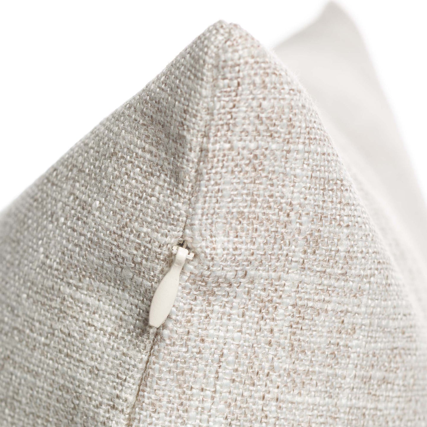 Love Joy Grace Square Decorative Pillow in Light Grey