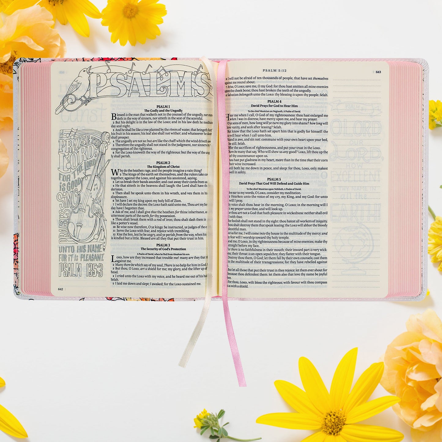 Pearlized White Faux Leather KJV My Creative Bible