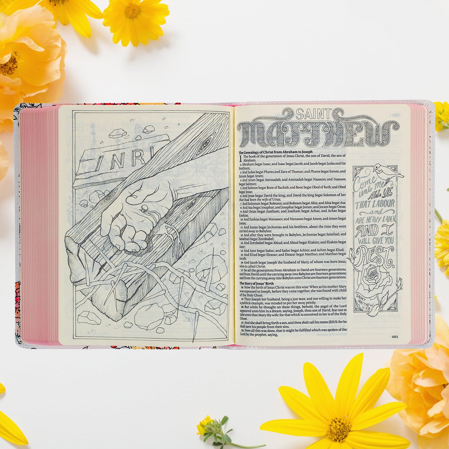Pearlized White Faux Leather KJV My Creative Bible
