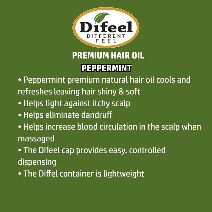 DIFEEL HAIR OIL - PEPPERMINT OIL 2.5 OZ.