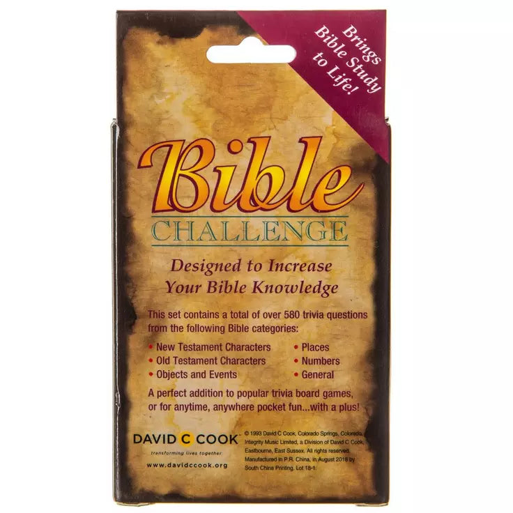 Pocket Bible Challenge Cards