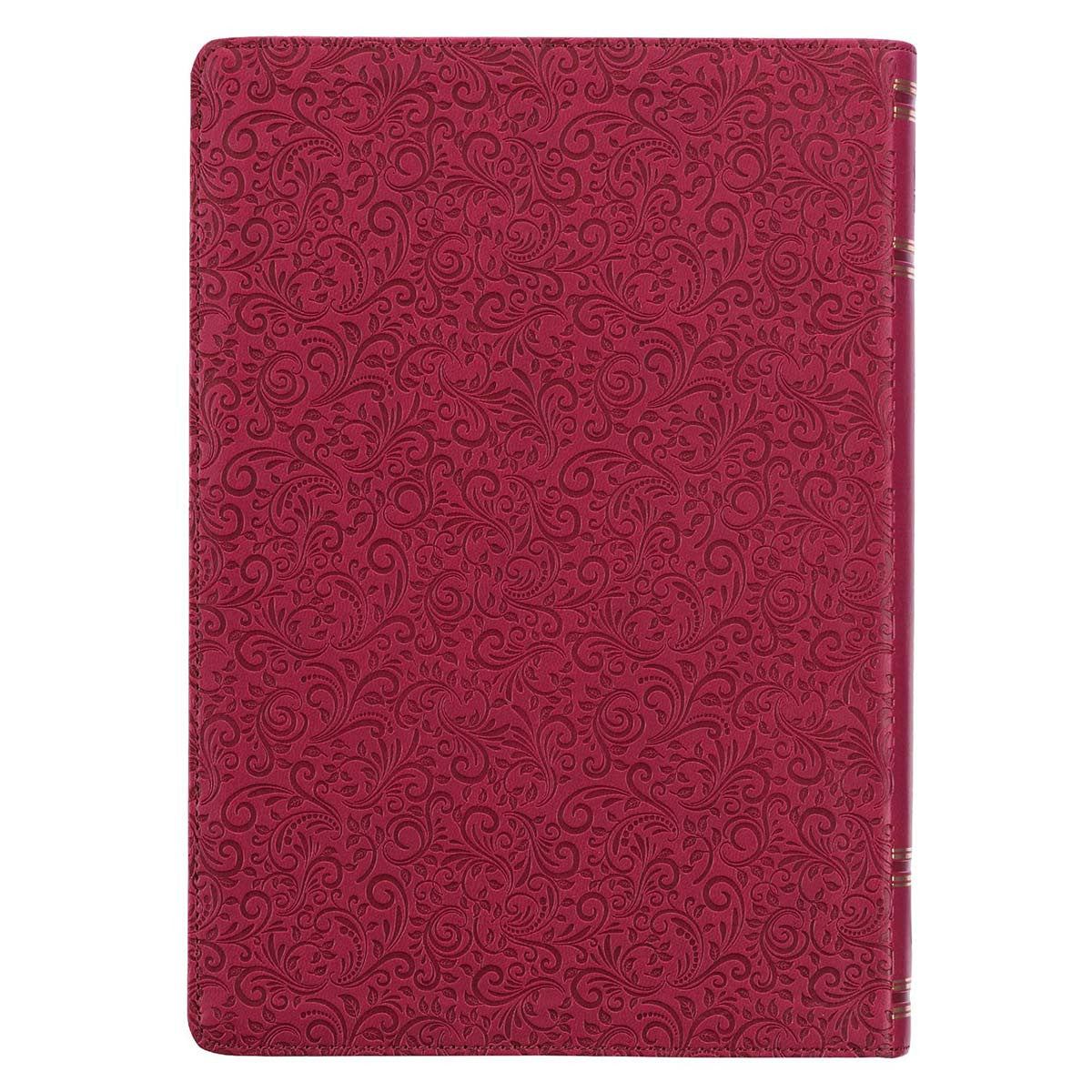 Berry Faux Leather Spiritual Growth Bible