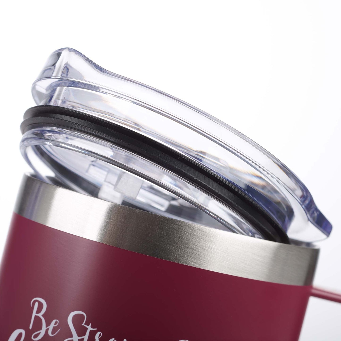 Be Strong & Courageous Very Berry Camp-style Stainless Steel Mug - Joshua 1:9 - Mug