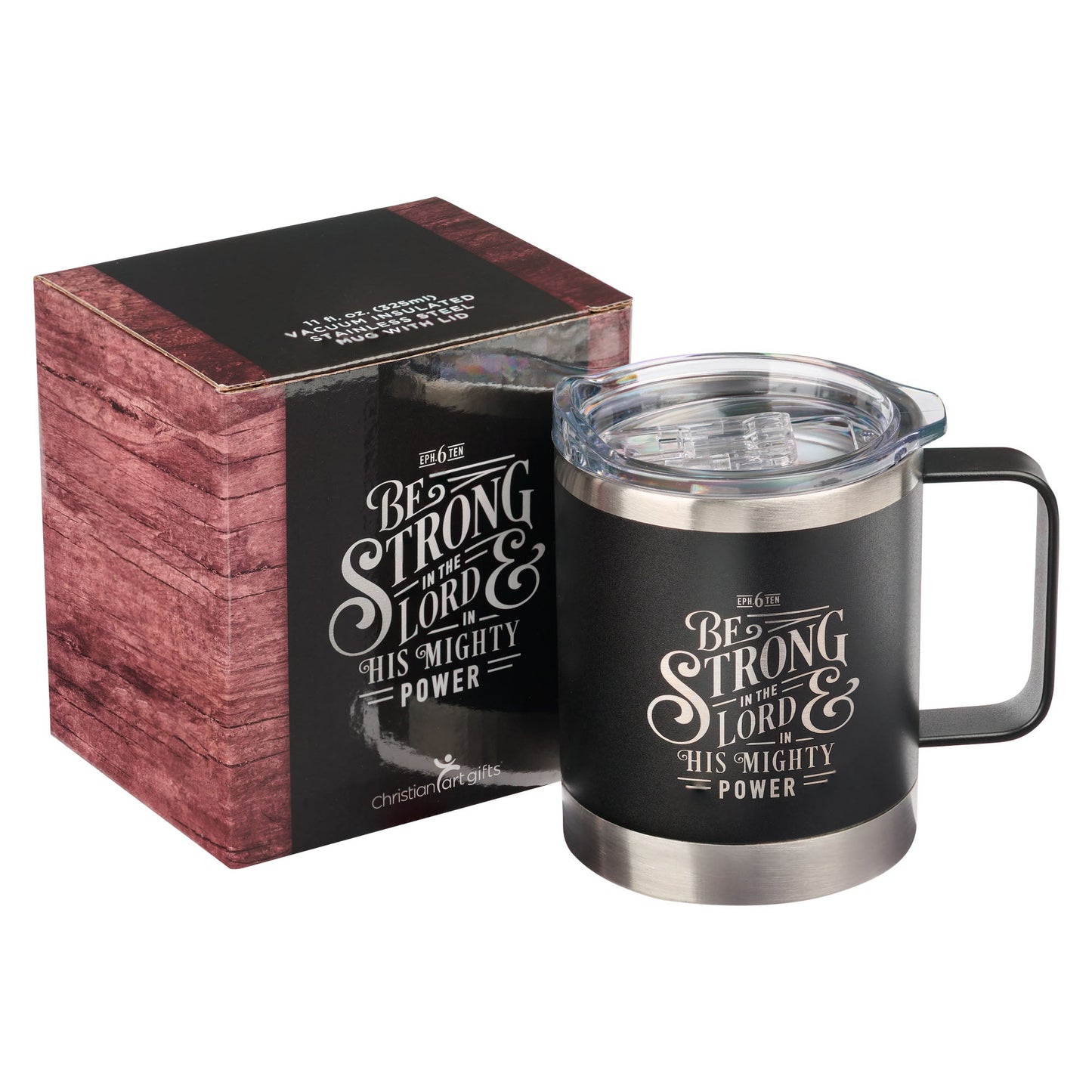 Be Strong in the LORD Camp-style Stainless Steel Mug - Ephesians 6:10 - Mug