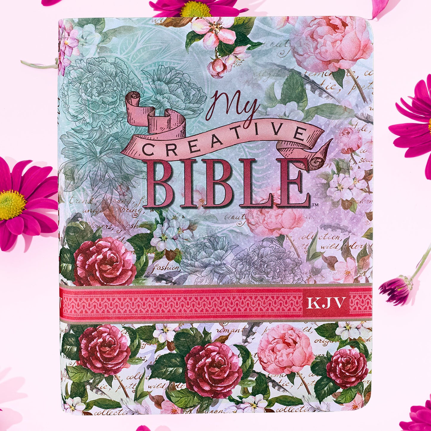 Silky Floral Printed KJV My Creative Bible
