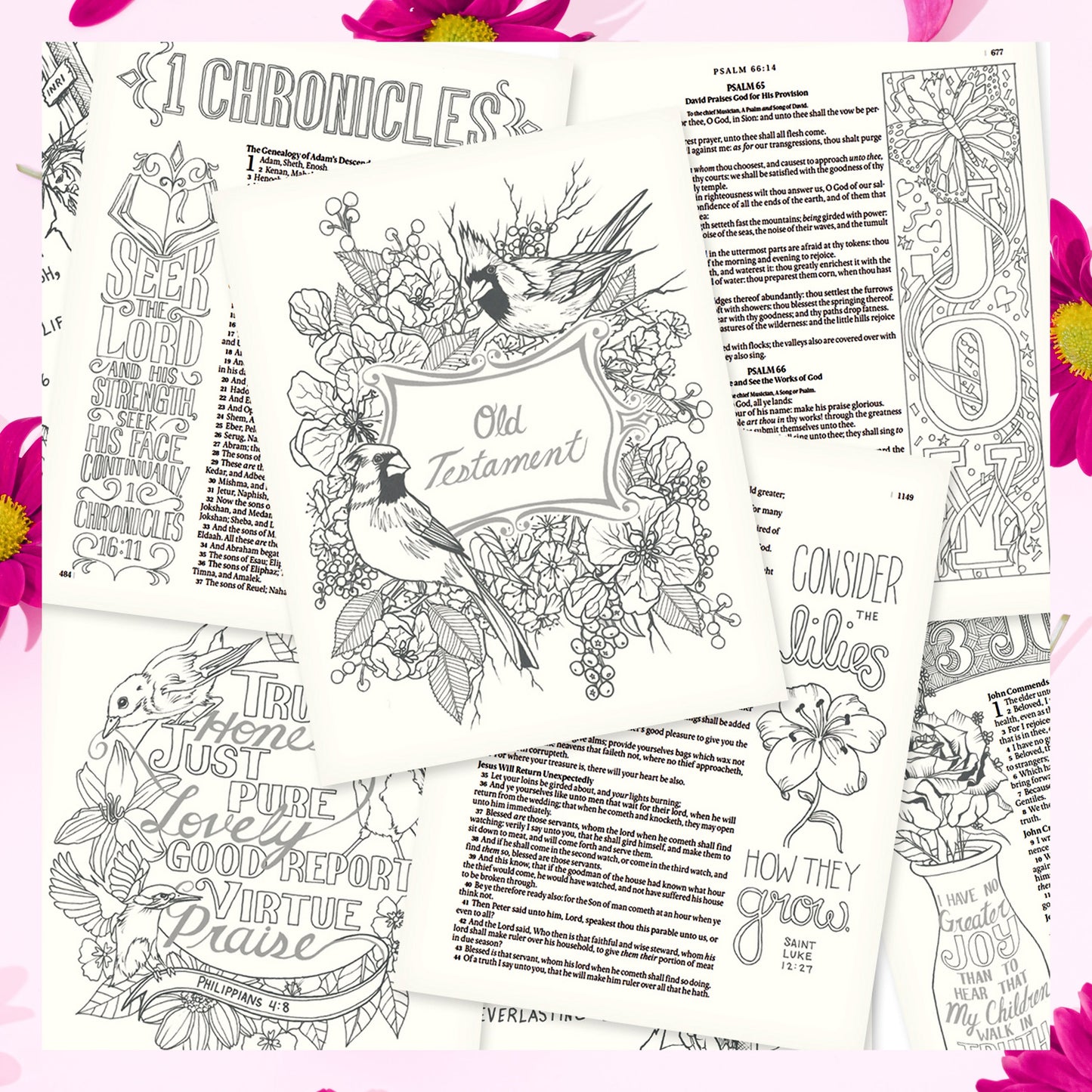 Silky Floral Printed KJV My Creative Bible