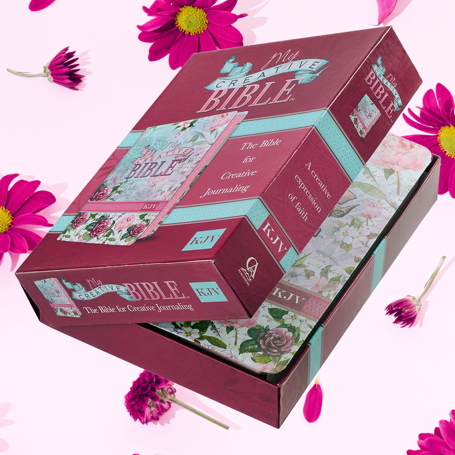 Silky Floral Printed KJV My Creative Bible