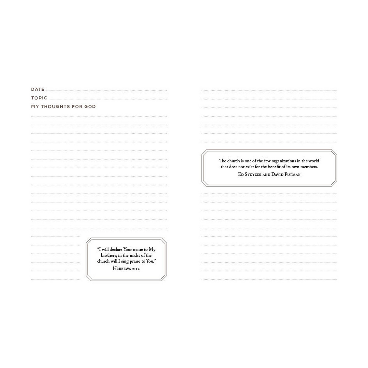 Spiritual Disciplines Journal