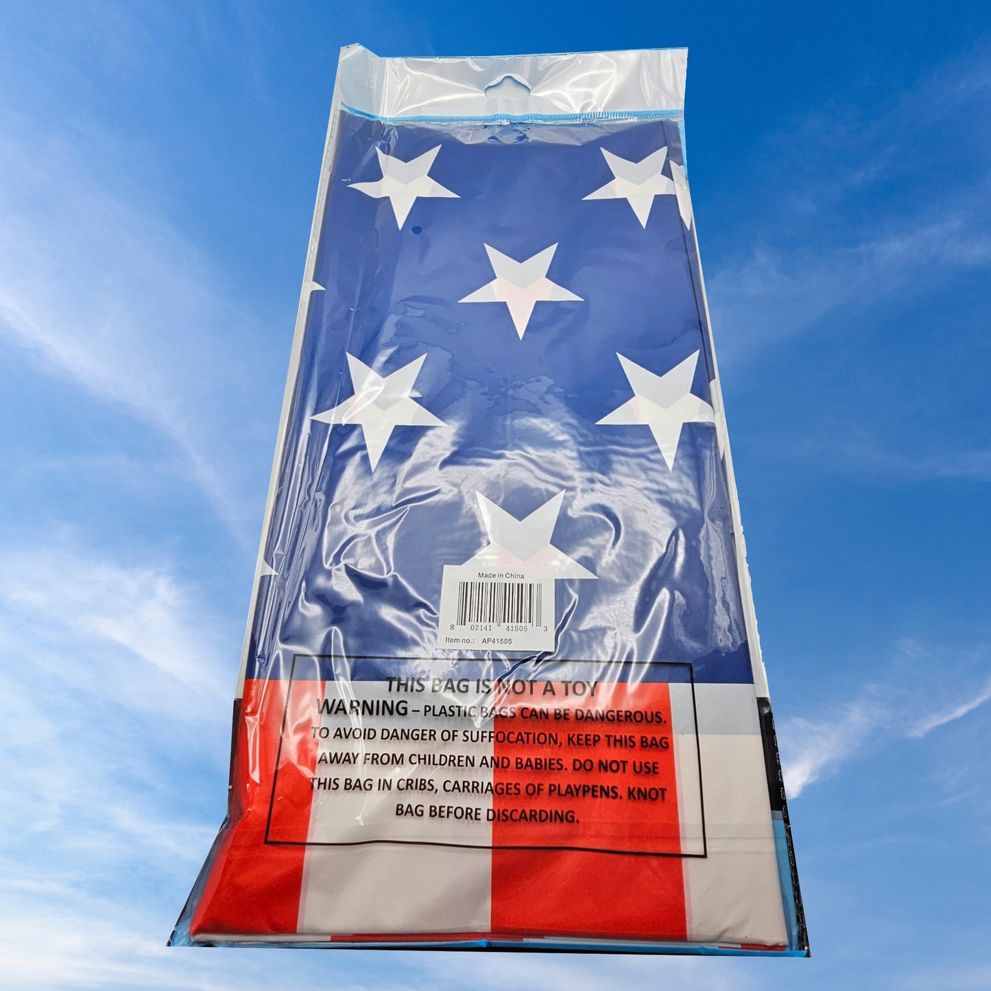 Patriotic Flag - Stripes and Starts Print Plastic Table Cover