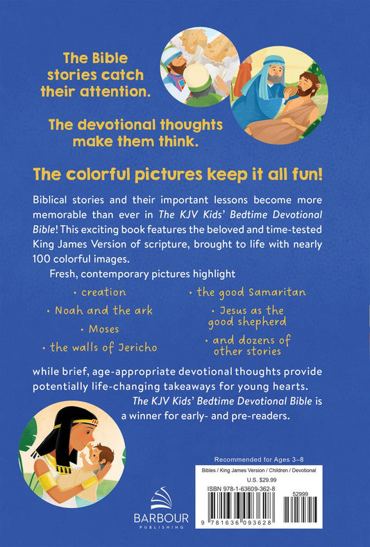 The KJV Kids' Bedtime Devotional Bible: Featuring Art from the Popular 365 Best Loved Bible Stories for Kids Hardcover