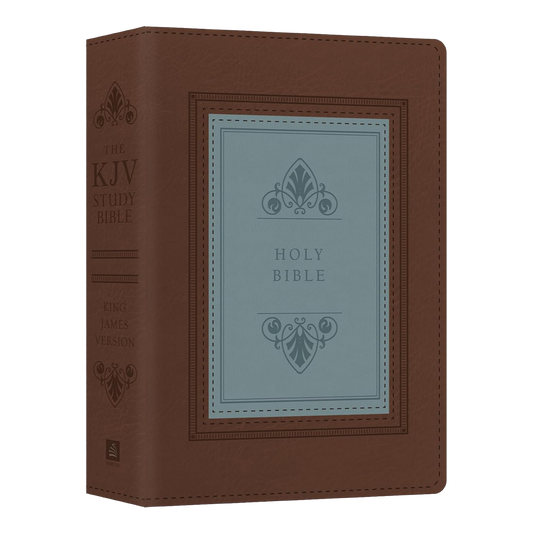 The KJV Study Bible - Large Print - Indexed [Teal Inlay] (King James Bible) Imitation Leather – Large Print