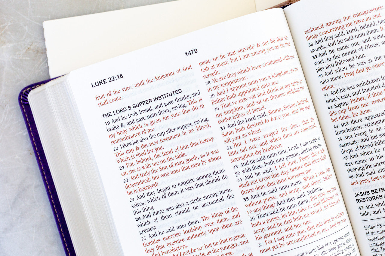 The KJV Study Bible - Large Print [Violet Floret]