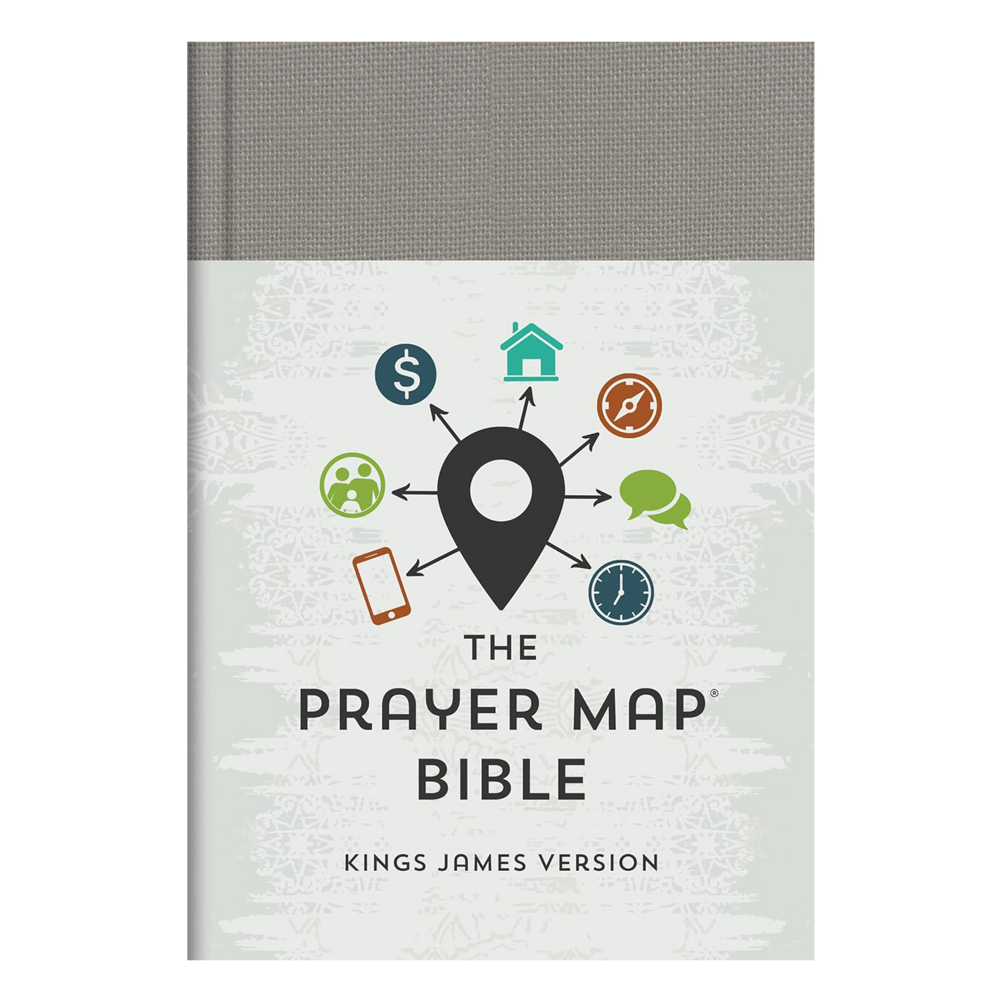 The KJV Prayer Map Bible [Gray Weave]