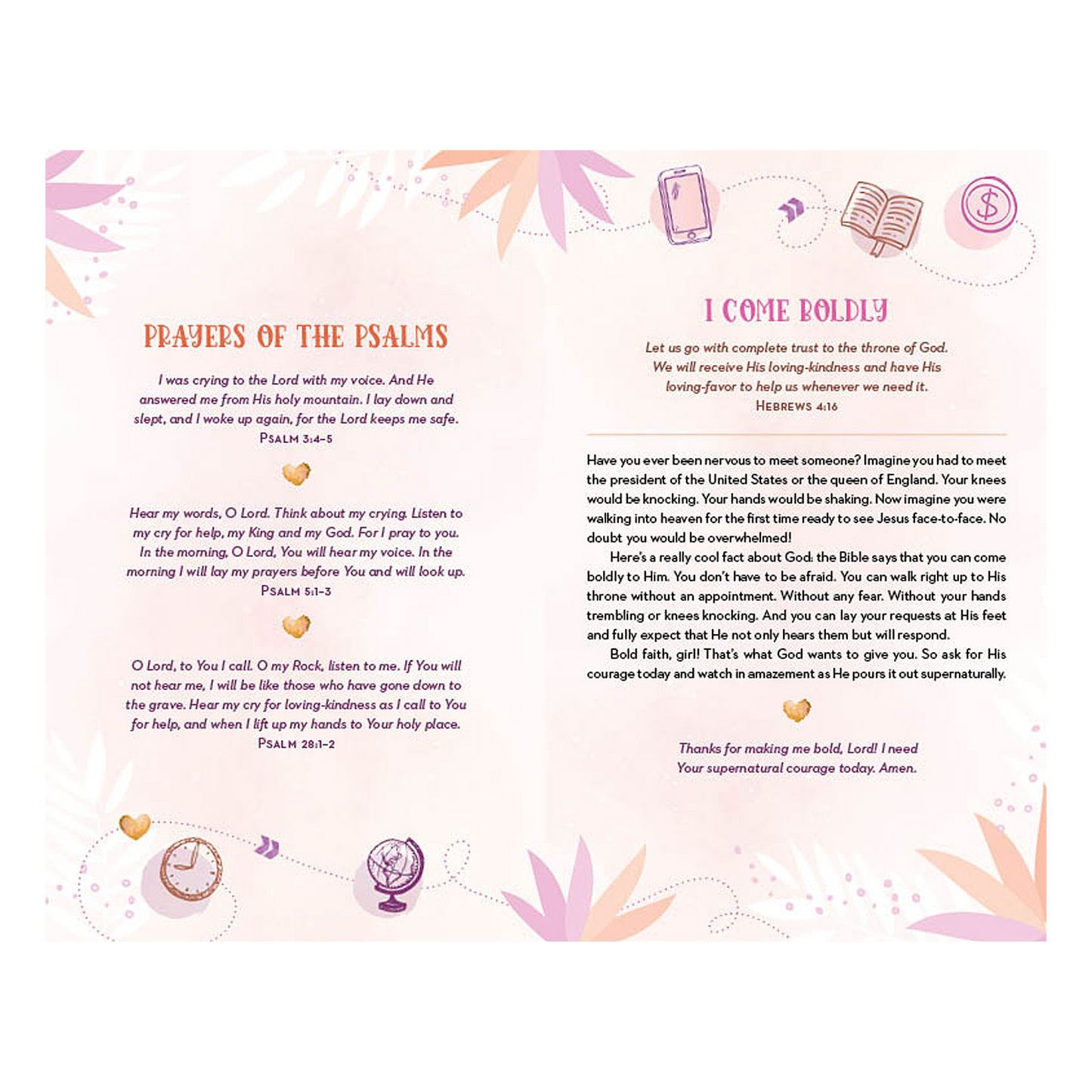 The Prayer Map Bible for Teen Girls NLV [Coral Dandelions]