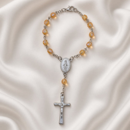 Topaz bead - Car Rosary
