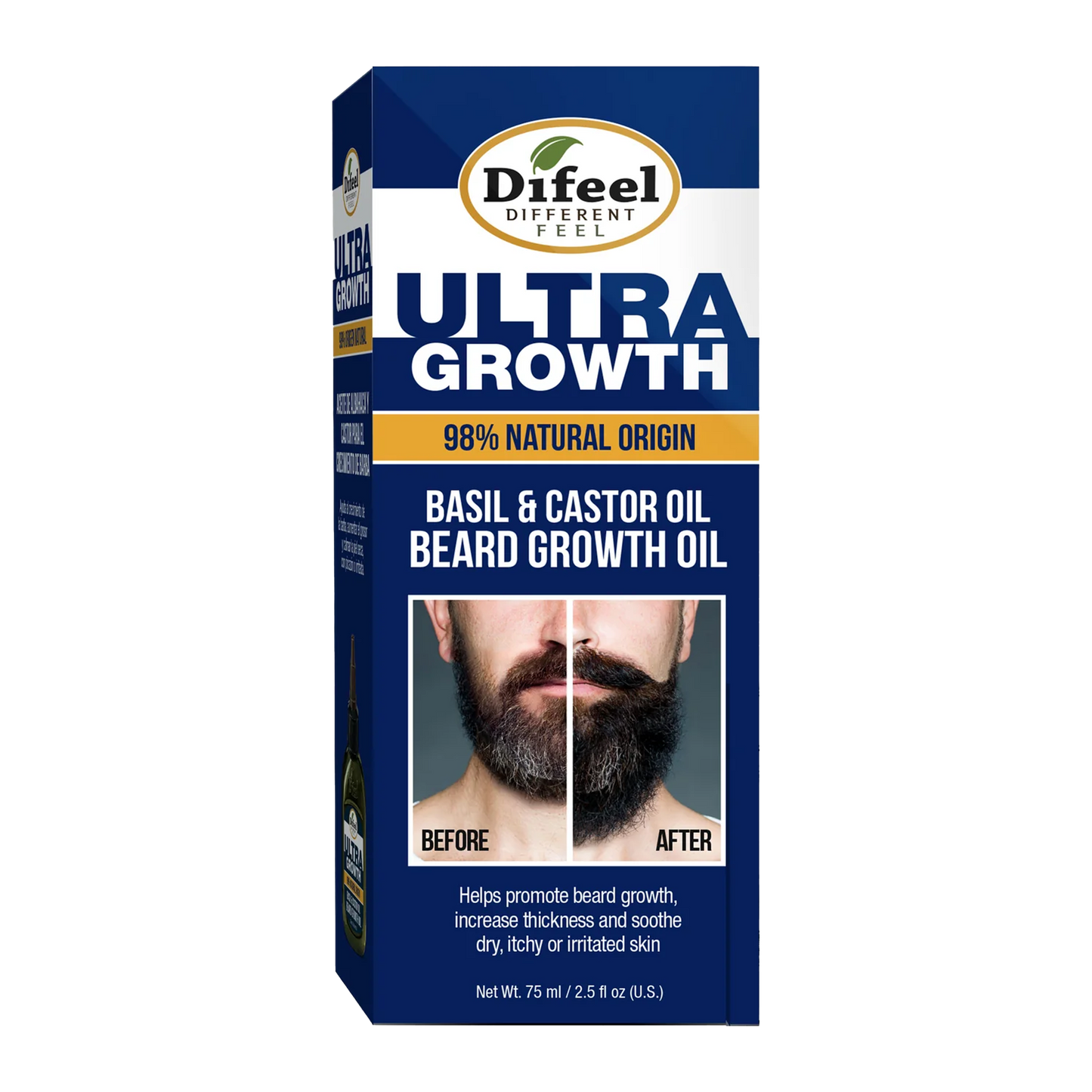 Difeel MENS Ultra Growth Basil and Castor Beard Oil 2.5 oz.
