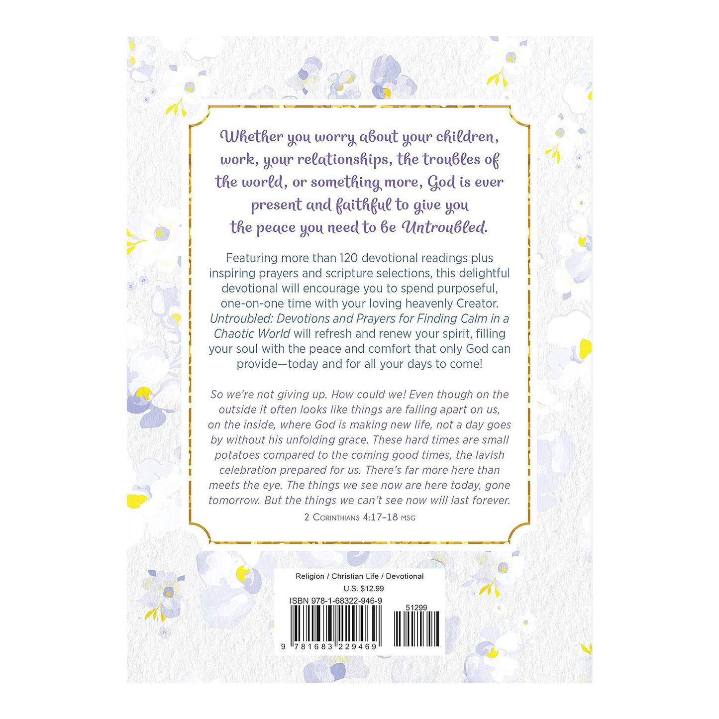 Untroubled: Devotions and Prayers for Finding Calm in a Chaotic World Hardcover by Marian Leslie