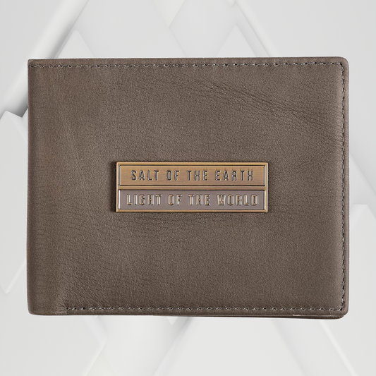 Salt Of The Earth Gray Genuine Leather Wallet