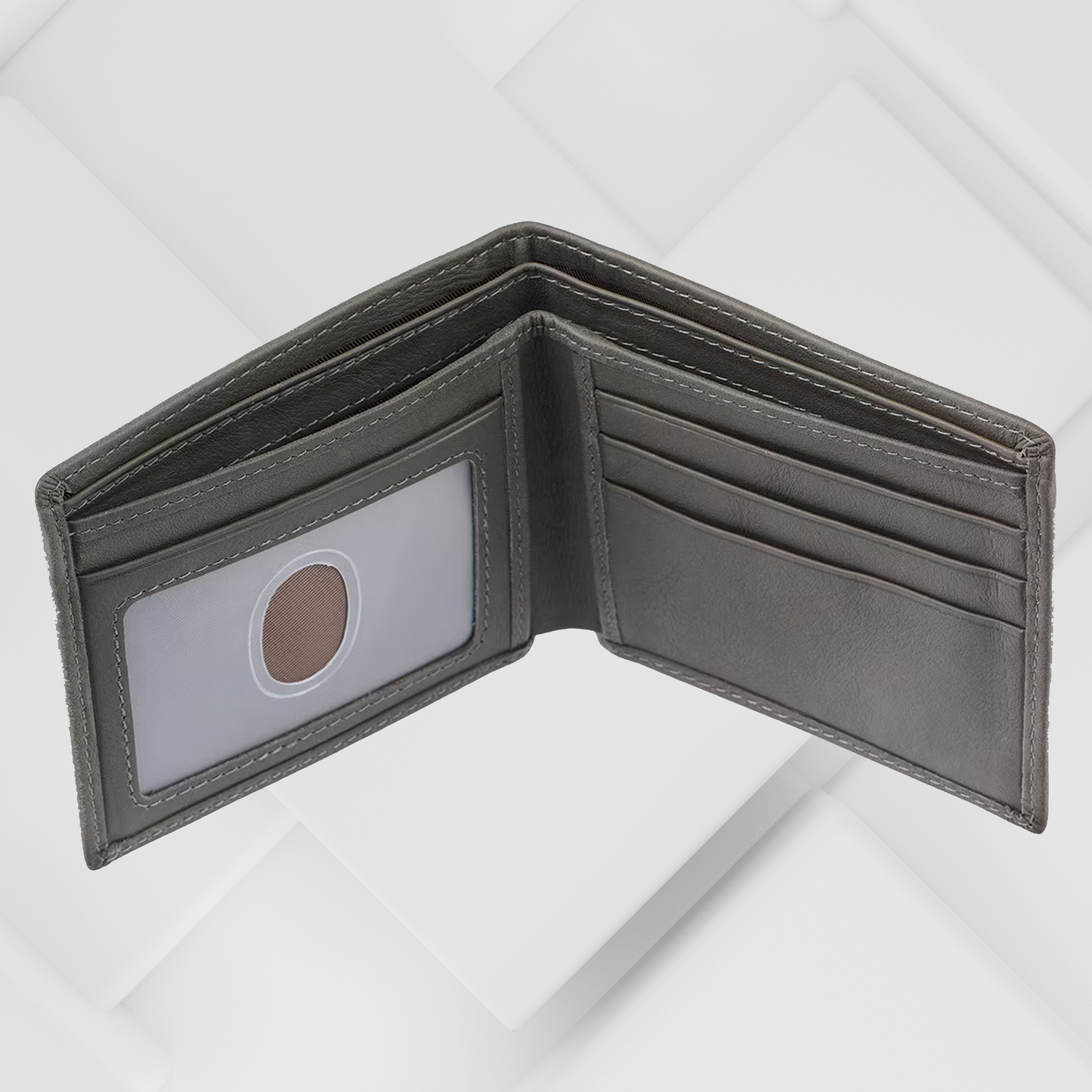Salt Of The Earth Gray Genuine Leather Wallet