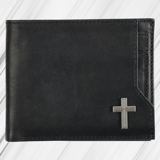 Silver Cross Black Genuine Leather Wallet