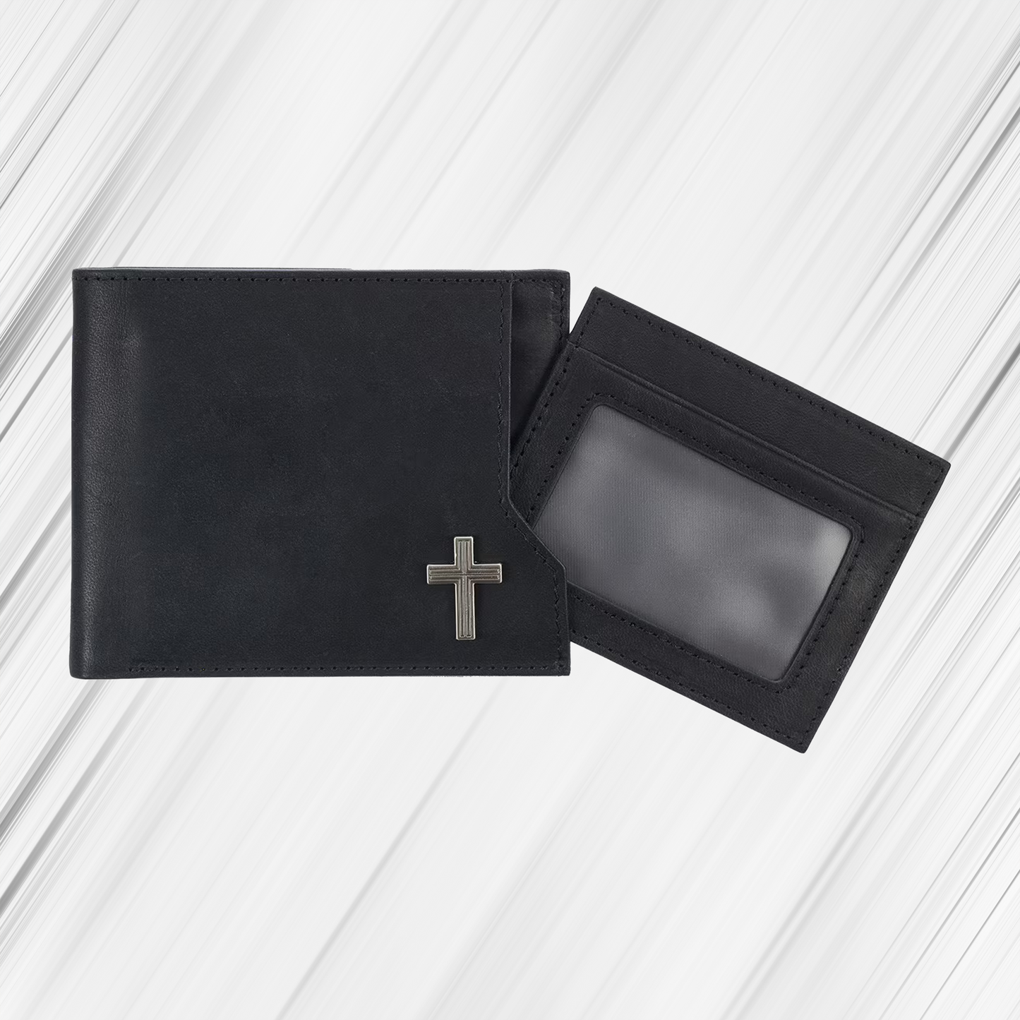 Silver Cross Black Genuine Leather Wallet