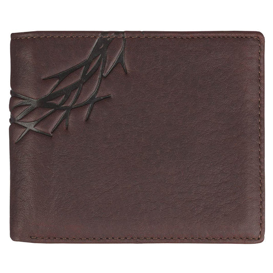 Crown of Thorns Espresso Brown Genuine Leather Wallet