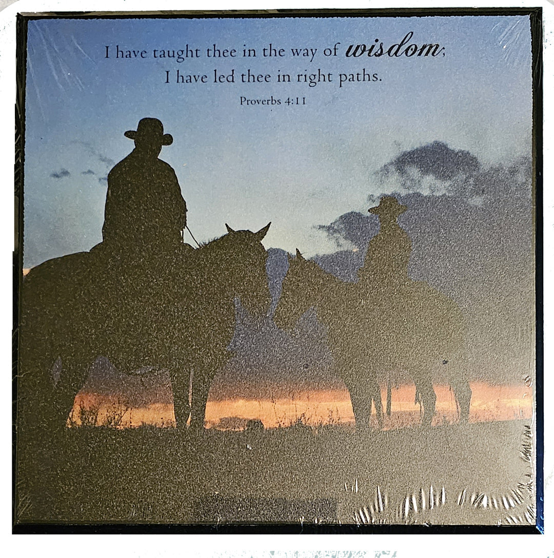 I have taught thee in the way of wisdom 6" x 6" Wood Plaque