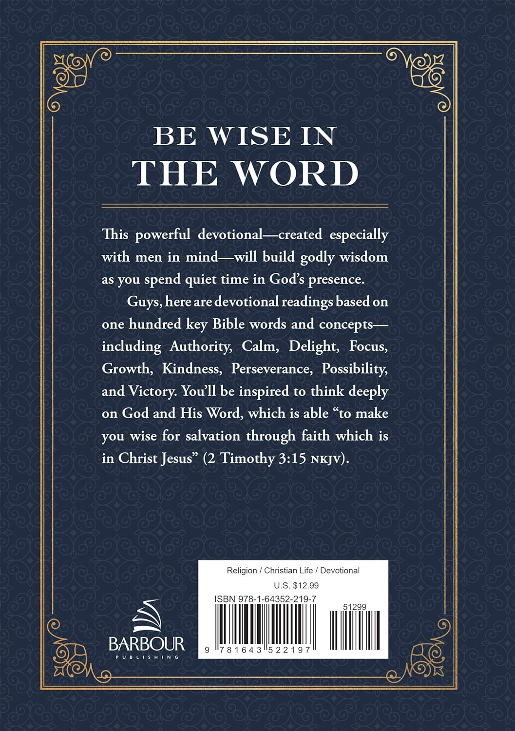 Wise in the Word: Devotions for Men Hardcover - Men's Devotional