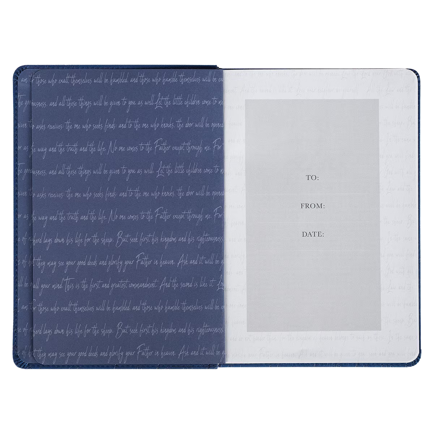 Words of Jesus for Daily Living Blue Faux Leather Devotional