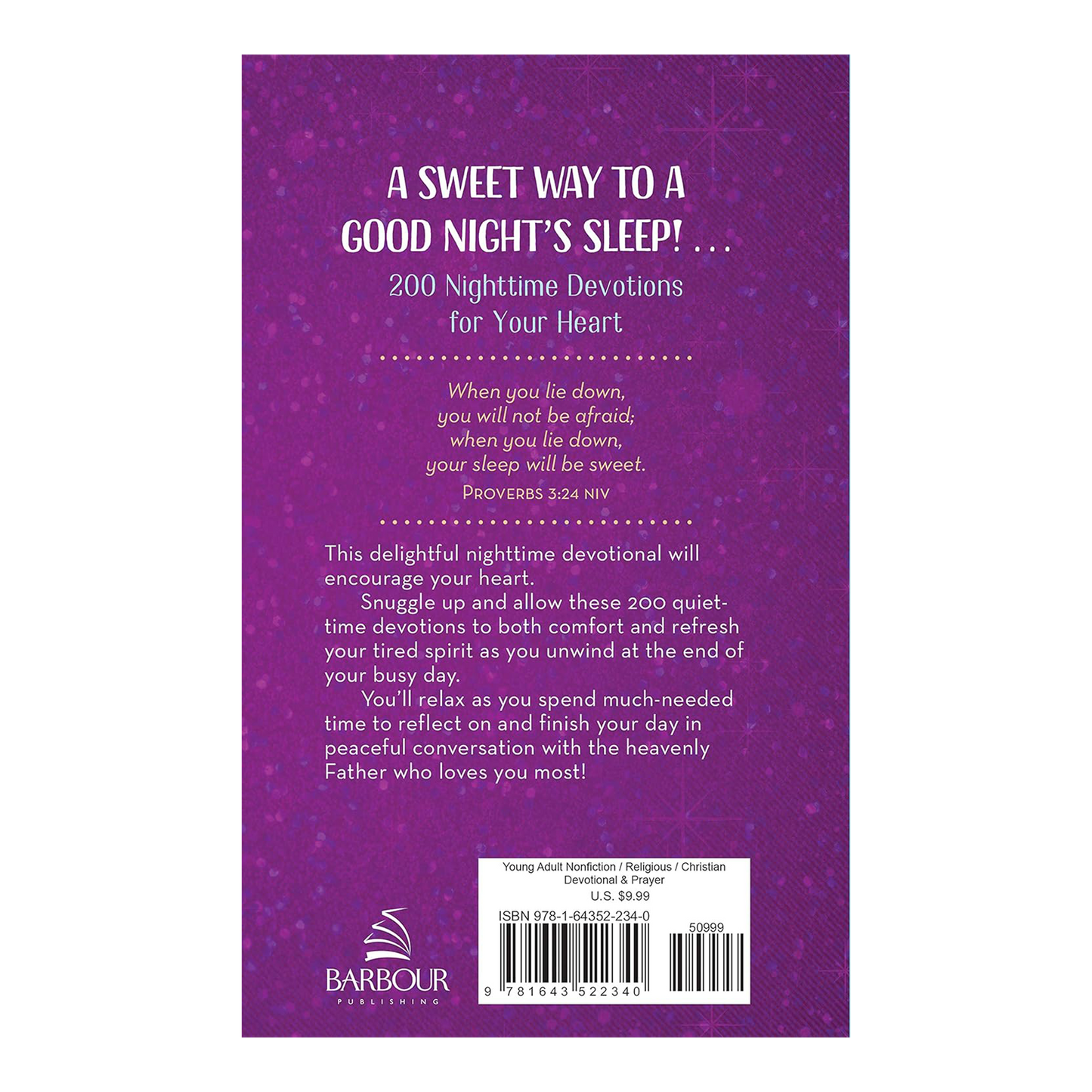 Your Sleep Will Be Sweet (Teen Girls): 200 Nighttime Devotions for a Teen Girl's Heart Hardcover by Rae Simons