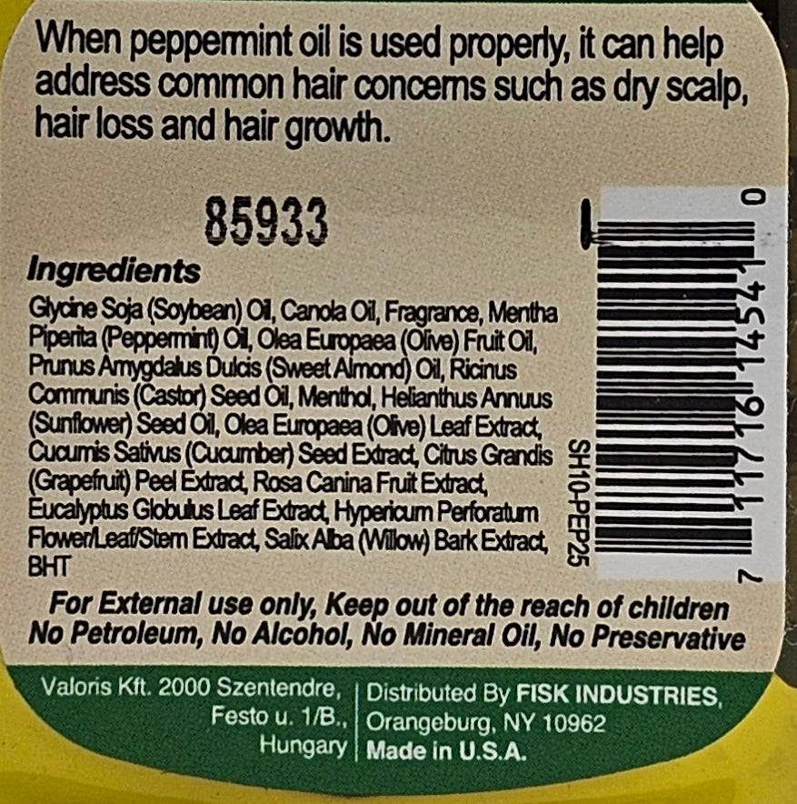 DIFEEL HAIR OIL - PEPPERMINT OIL 2.5 OZ.