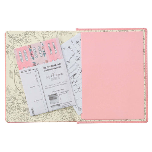 Pink Hardcover Faux Leather KJV My Promise Bible - promises of God in the Bible