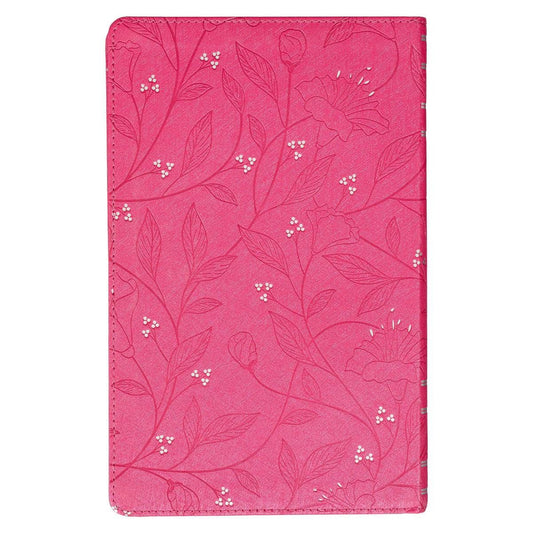 Pearlized Cherry Pink Faux Leather King James Version Gift Edition Bible (Font: 8-point) (No Bible Tabs) the holy bible